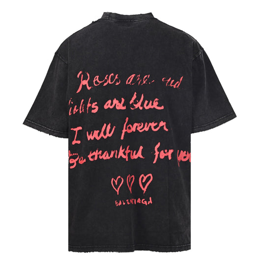 Balenciaga Logo Cotton Jersey T-Shirt