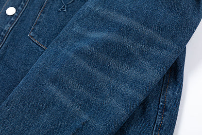 Ami 3D Embossed Heart Denim Jacket 835