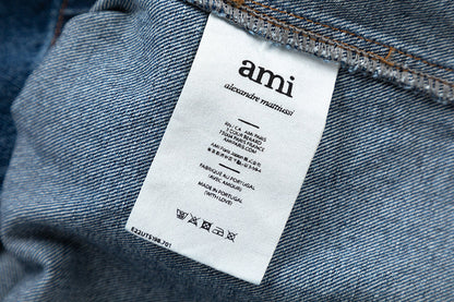 Ami 3D Embossed Heart Denim Jacket 835