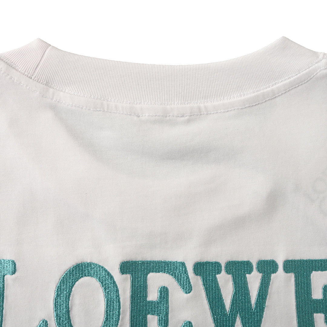 Loewe Thorn Logo Embroidered T-Shirt