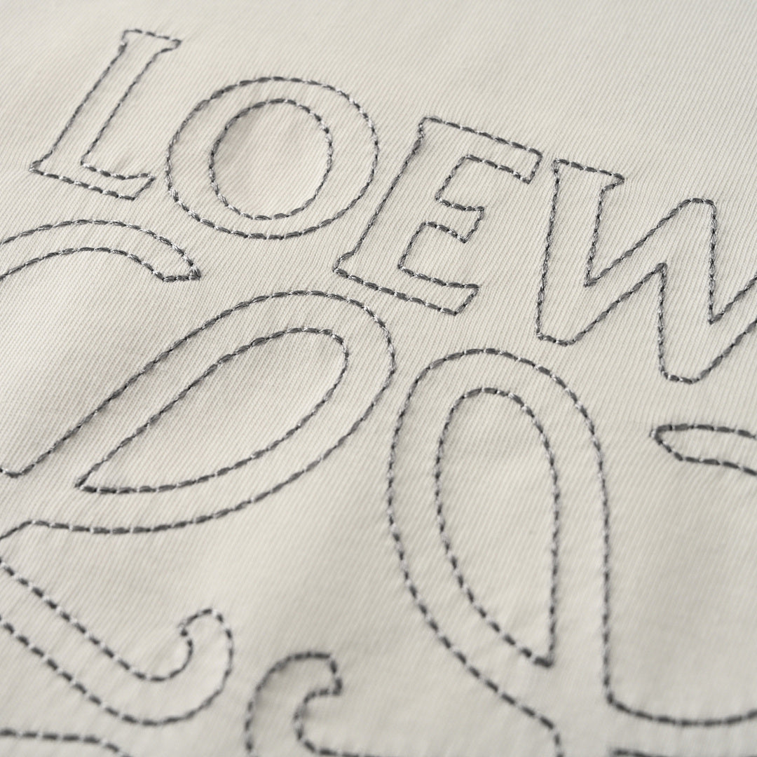 Loewe Seed-Stitch Embroidered Short-Sleeve T-Shirt