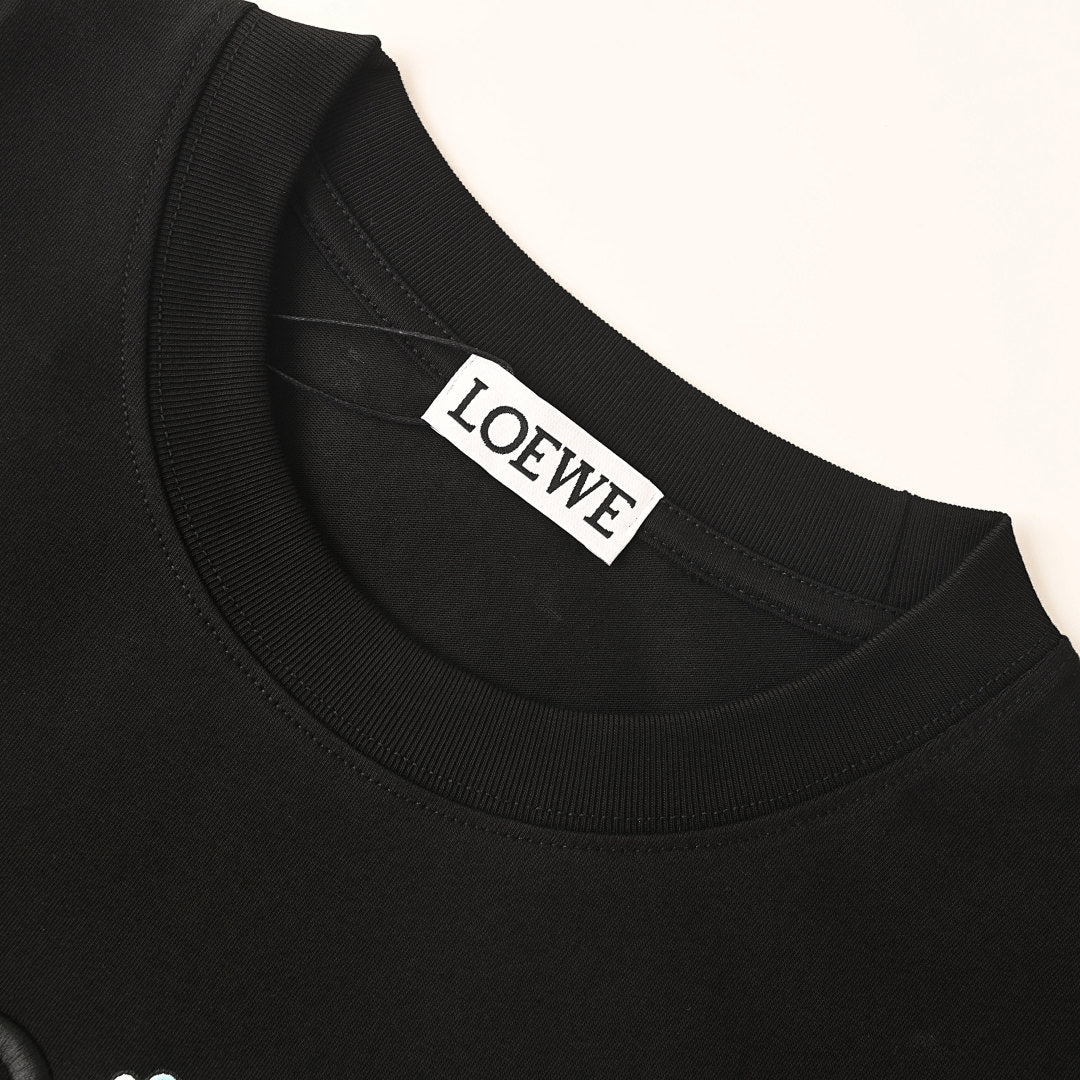 LOEWE Octopus Print and Anagram Embroidered T-Shirt