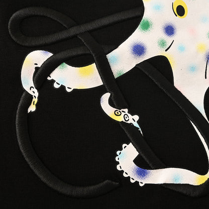 LOEWE Octopus Print and Anagram Embroidered T-Shirt