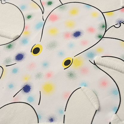 LOEWE Octopus Print and Anagram Embroidered T-Shirt