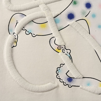 LOEWE Octopus Print and Anagram Embroidered T-Shirt