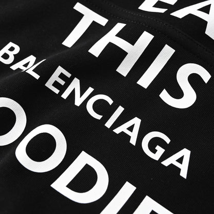 Balenciaga Oversized Logo Pullover Hoodie