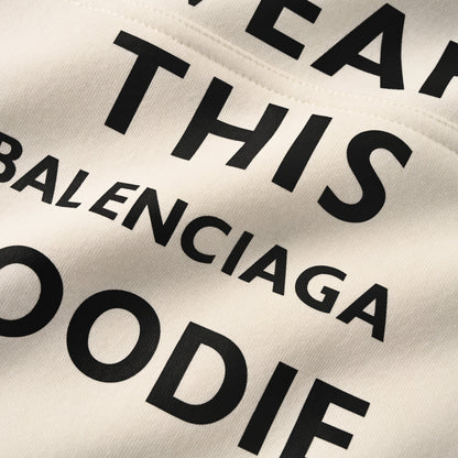 Balenciaga Oversized Logo Pullover Hoodie