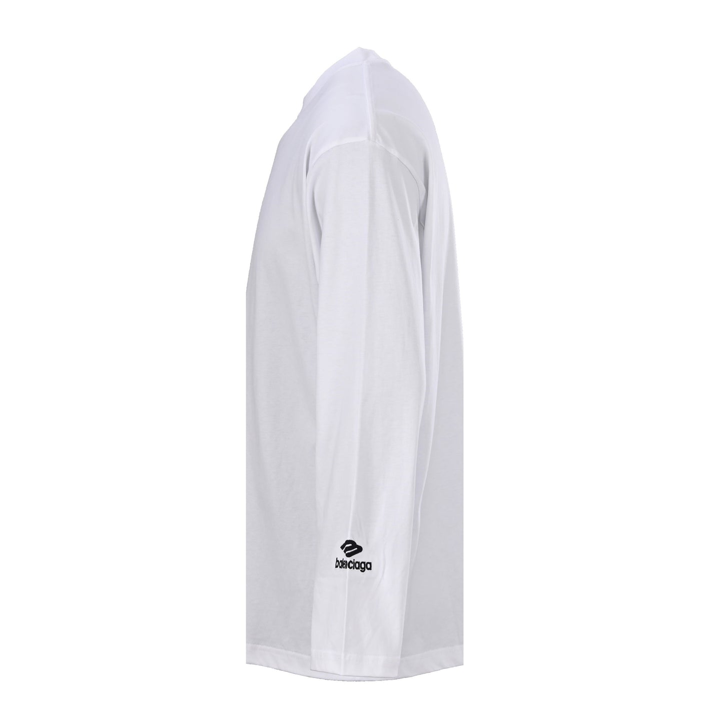 Balenciaga Large-Scale Logo Print Cotton Jersey Hoodie