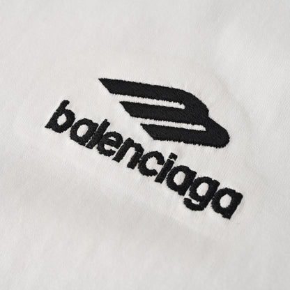 Balenciaga Large-Scale Logo Print Cotton Jersey Hoodie