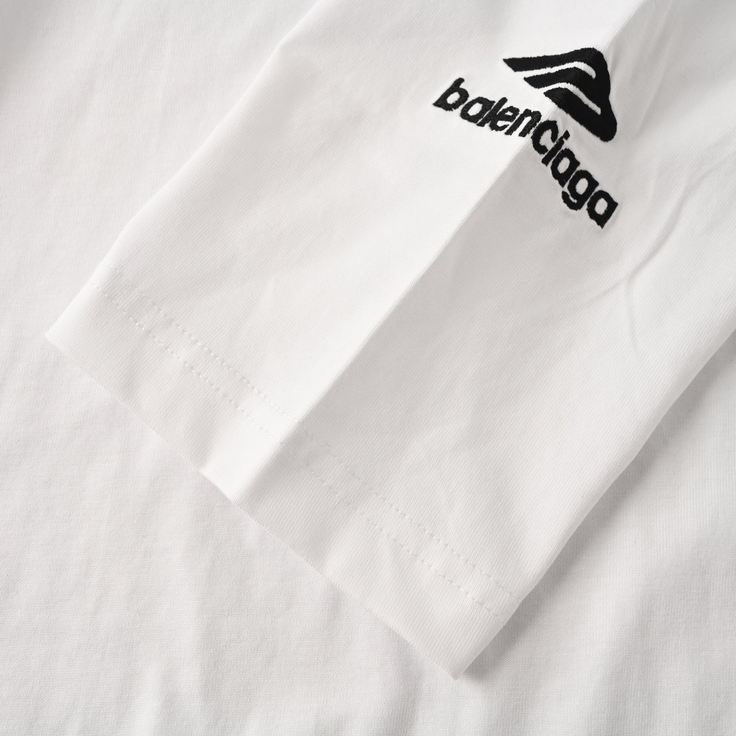 Balenciaga Large-Scale Logo Print Cotton Jersey Hoodie