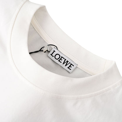 Loewe Neon-Embroidered Fluorescent Pink T-Shirt