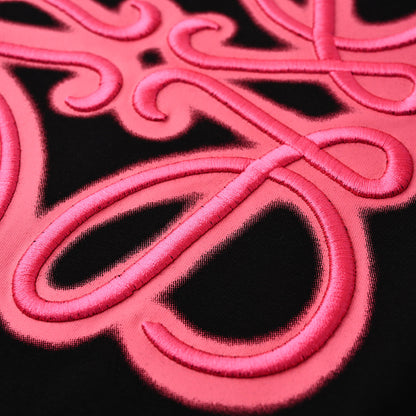 Loewe Neon-Embroidered Fluorescent Pink T-Shirt