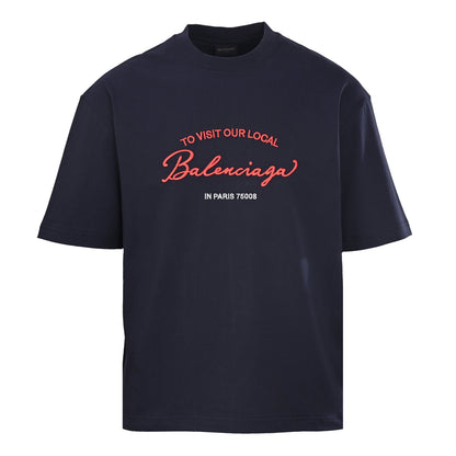 Balenciaga Faded Logo Washed Cotton T-Shirt