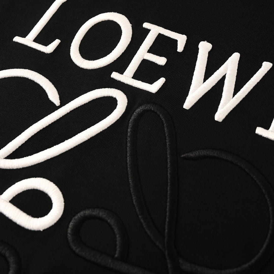 Loewe T-Shirt with Contrast Embroidered Chest Logo