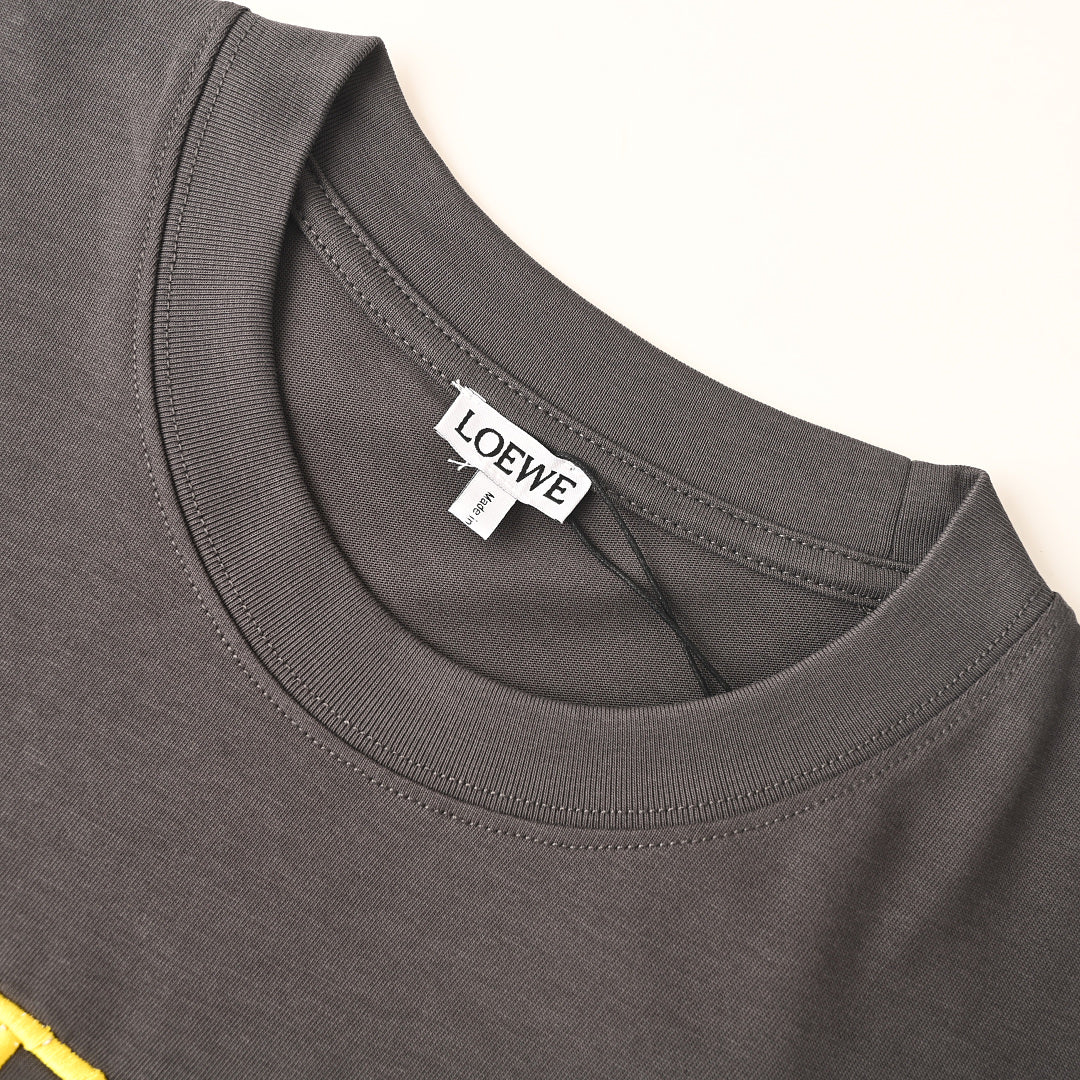 Loewe T-Shirt with Contrast Embroidered Chest Logo