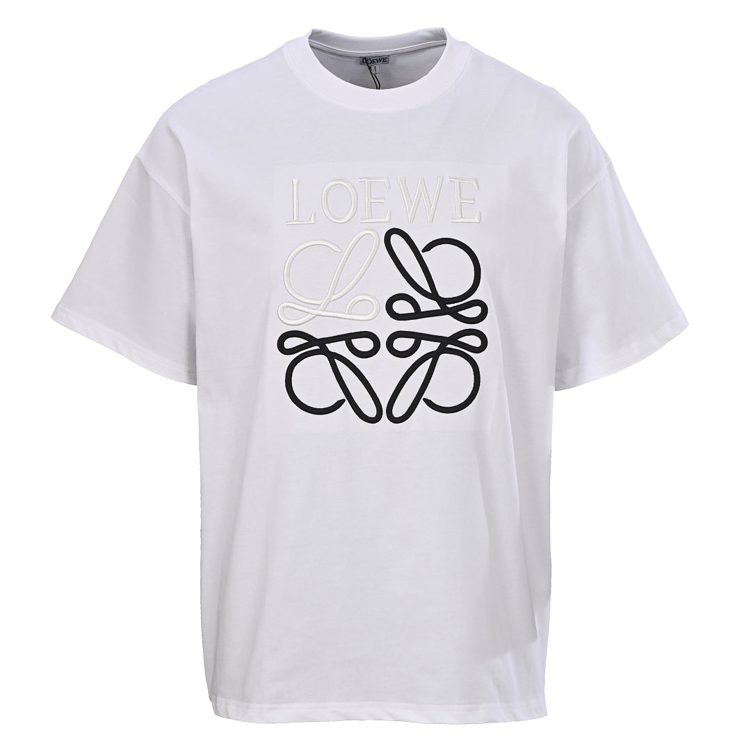 Loewe T-Shirt with Contrast Embroidered Chest Logo