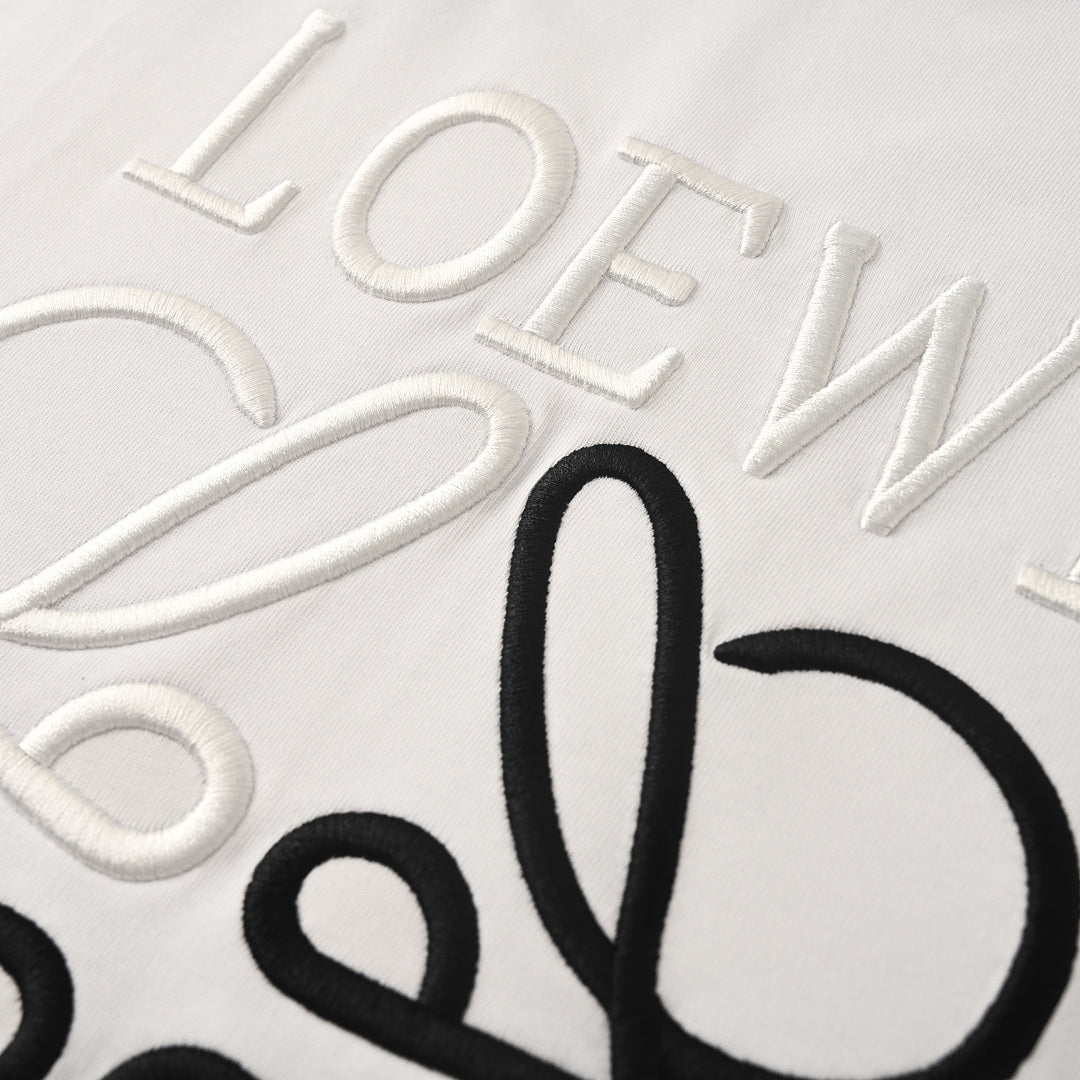 Loewe T-Shirt with Contrast Embroidered Chest Logo