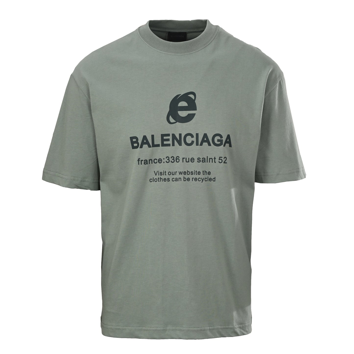 Balenciaga Logo Cotton Jersey T-Shirt