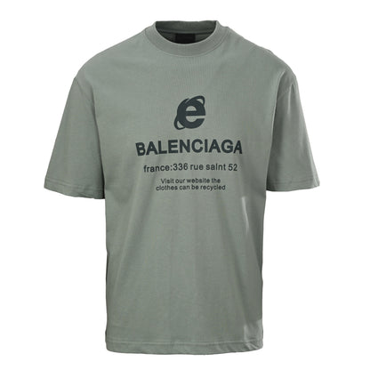 Balenciaga Logo Cotton Jersey T-Shirt