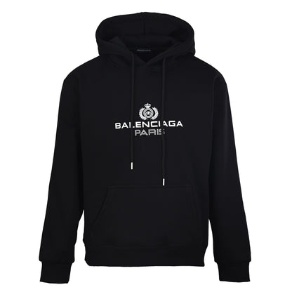 Balenciaga Logo-Embroidered Oversized Cotton Hoodie