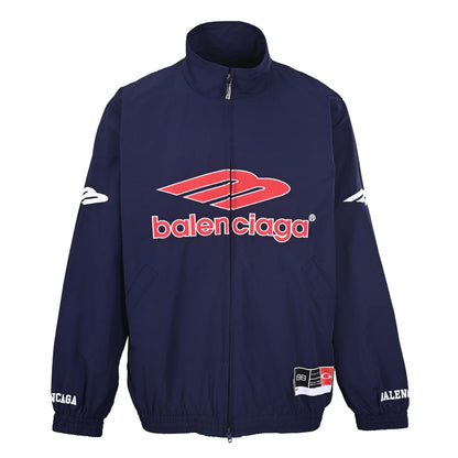 Balenciaga Paris Script Logo Embroidered Cotton Hoodie