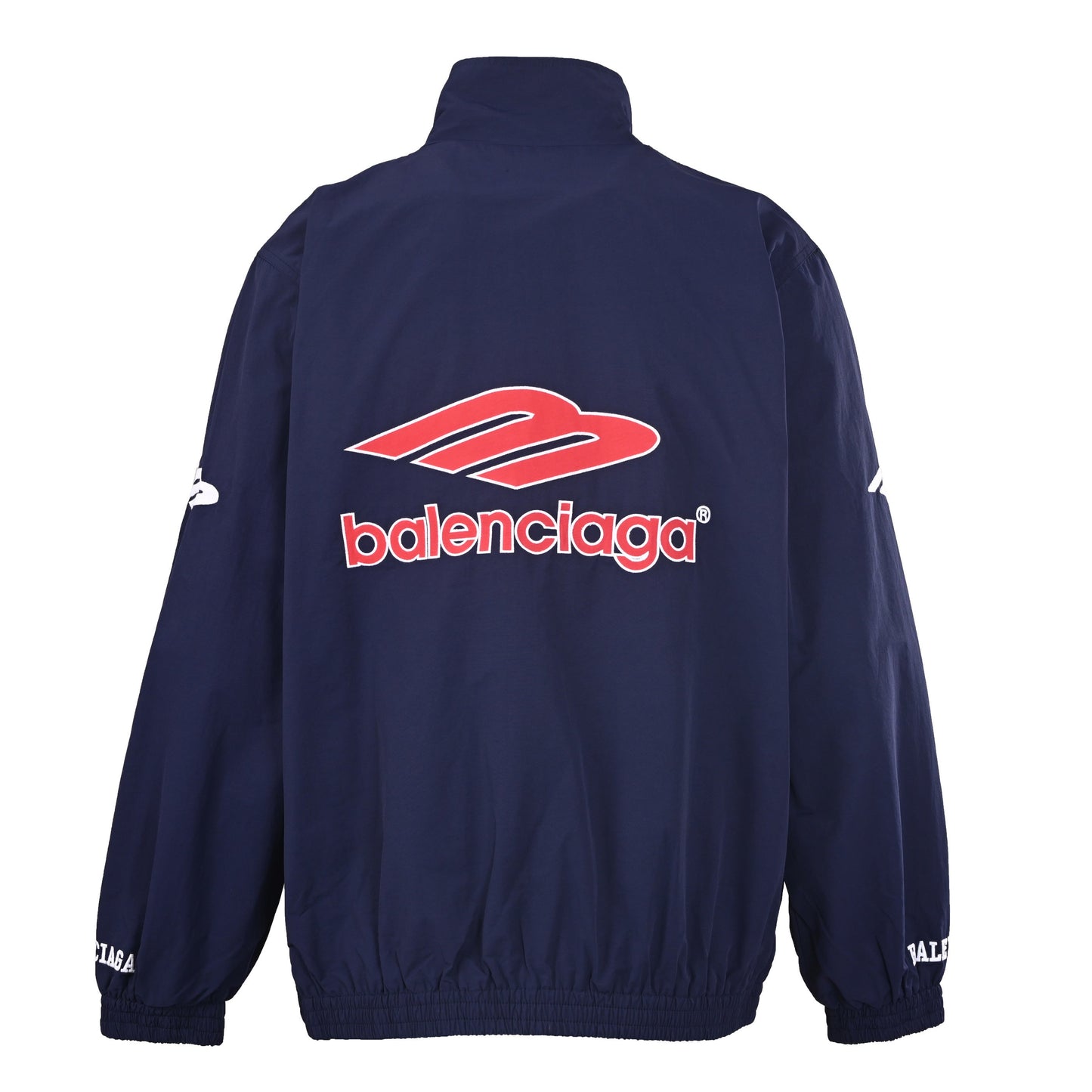 Balenciaga Paris Script Logo Embroidered Cotton Hoodie