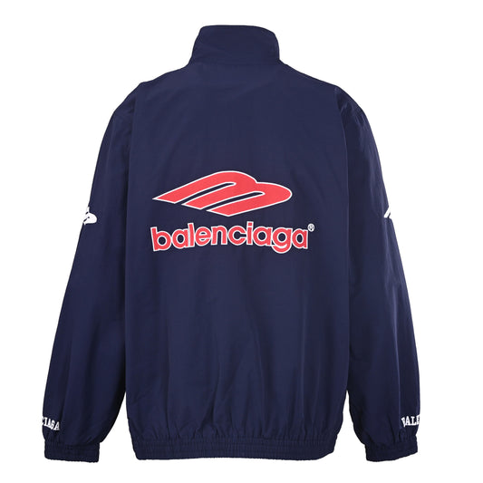 Balenciaga Paris Script Logo Embroidered Cotton Hoodie