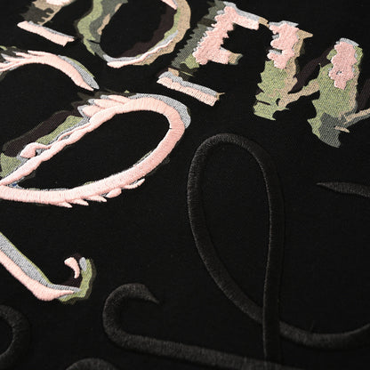 Loewe Camouflage Digital Print & Placement Embroidery Short-Sleeve T-Shirt