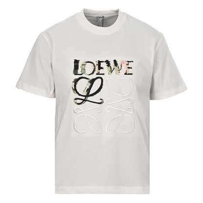 Loewe Camouflage Digital Print & Placement Embroidery Short-Sleeve T-Shirt