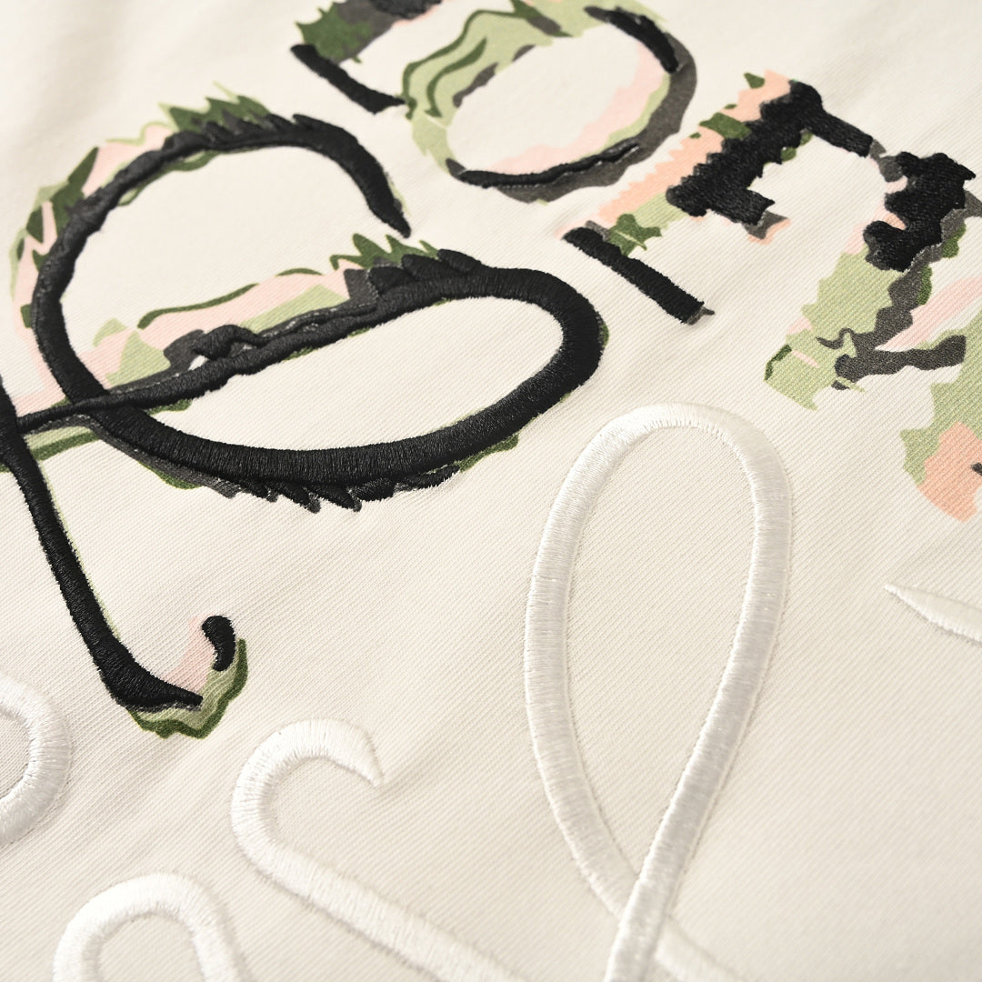 Loewe Camouflage Digital Print & Placement Embroidery Short-Sleeve T-Shirt