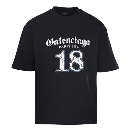 Balenciaga Logo Cotton Jersey T-Shirt