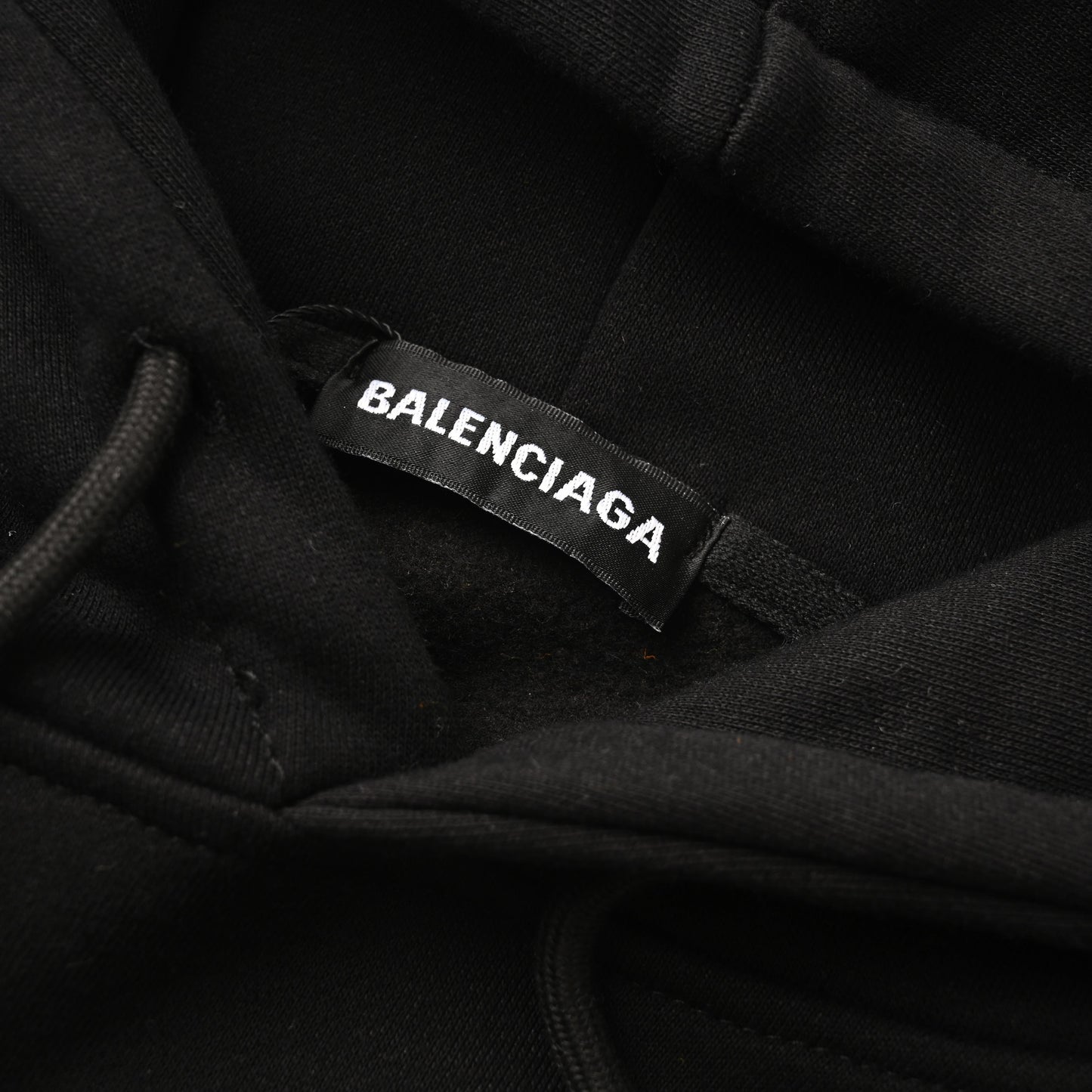 Balenciaga Large-Scale Logo Print Cotton Jersey Hoodie