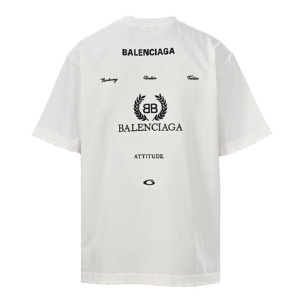 Balenciaga Logo Cotton Jersey T-Shirt