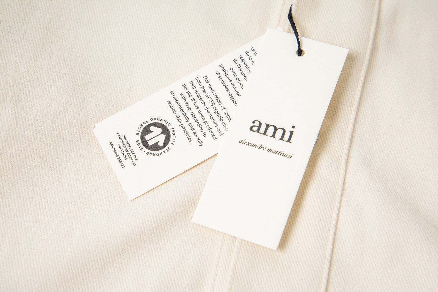 Ami Classic Heart Embroidered Long-Length Denim Shirt 848