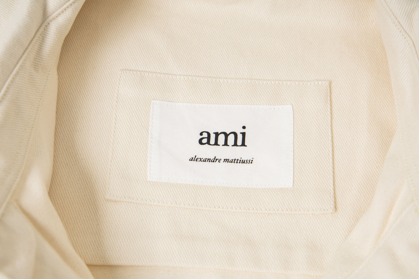 Ami Classic Heart Embroidered Long-Length Denim Shirt 848