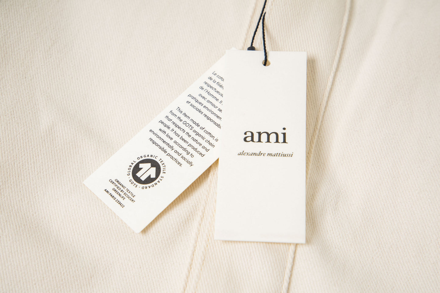 Ami Classic Heart Embroidered Long-Length Denim Shirt 848
