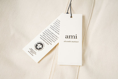 Ami Classic Heart Embroidered Long-Length Denim Shirt 848