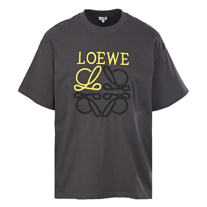Loewe T-Shirt with Contrast Embroidered Chest Logo
