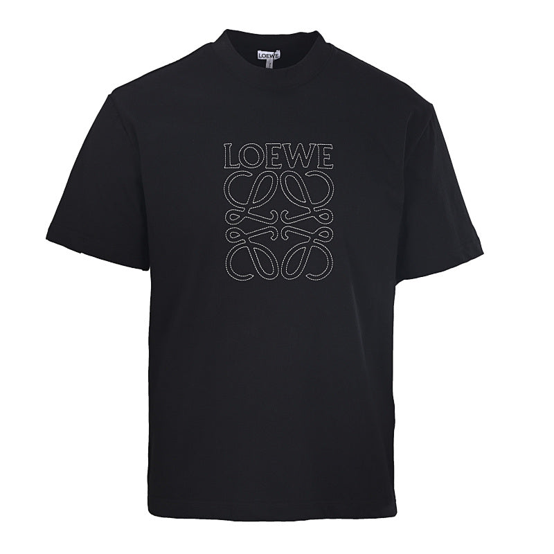 Loewe Seed-Stitch Embroidered Short-Sleeve T-Shirt
