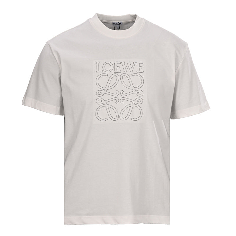 Loewe Seed-Stitch Embroidered Short-Sleeve T-Shirt